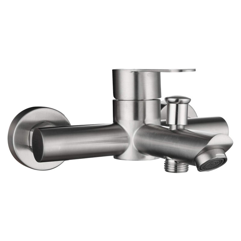 CIENCIA Tecmolog Stainless Steel Bathroom Shower Tub Faucet Wall-Mounted, Brushed Nickel, SNA516 - Image 1